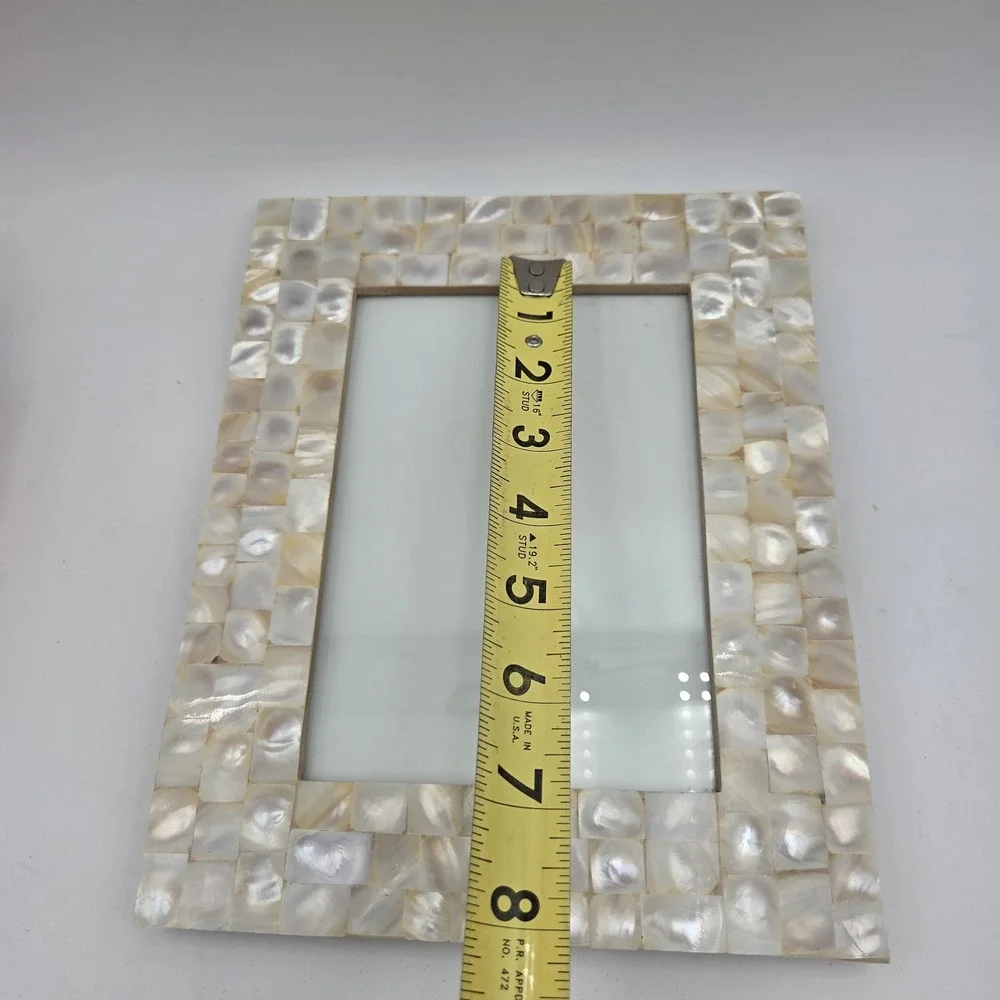 Marble Photo Frame with Mother of Pearl Handcrafted in India 7